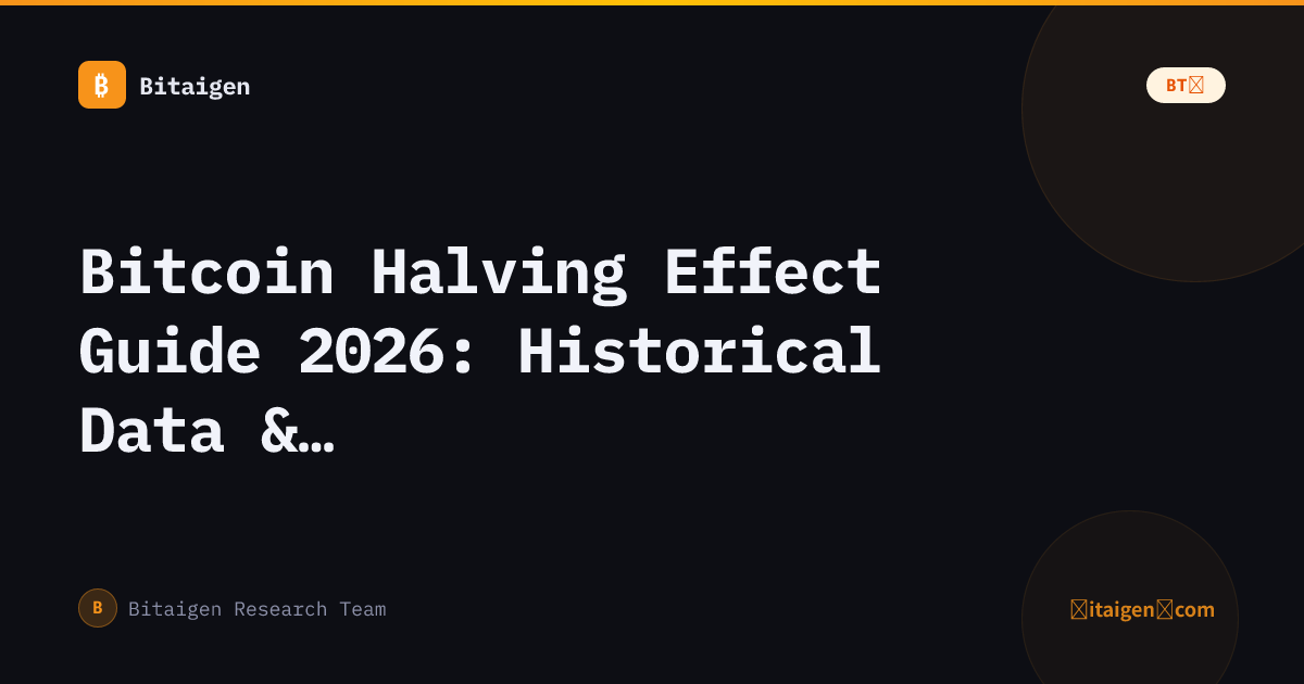 Bitcoin Halving Effect Guide 2026: Historical Data & Price Impact