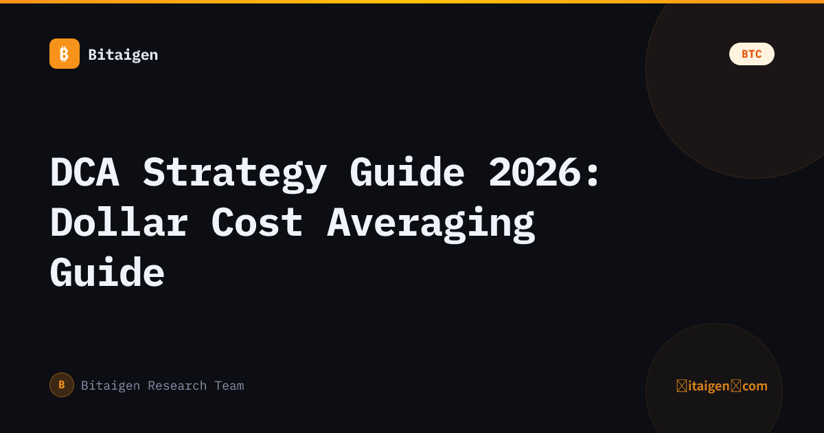 DCA Strategy Guide 2026: Dollar Cost Averaging Guide
