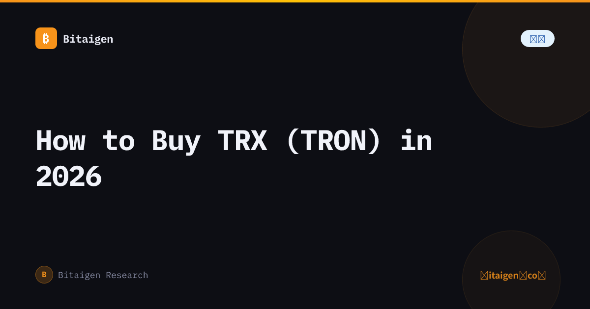How to Buy TRX (TRON) in 2026