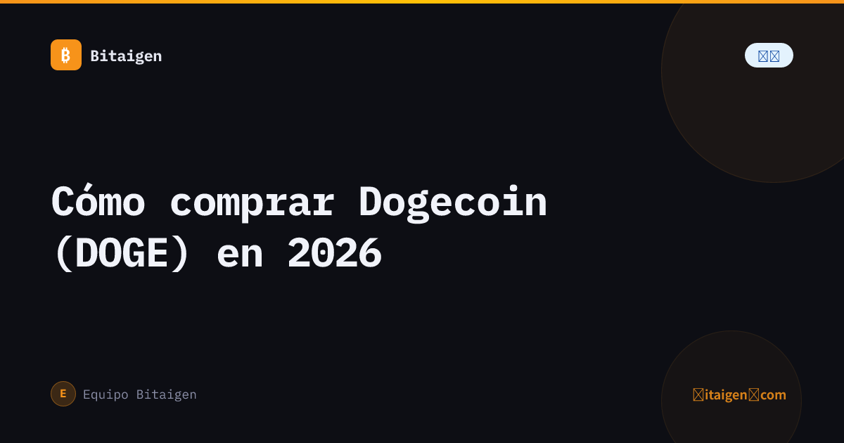 Cómo comprar Dogecoin (DOGE) en 2026