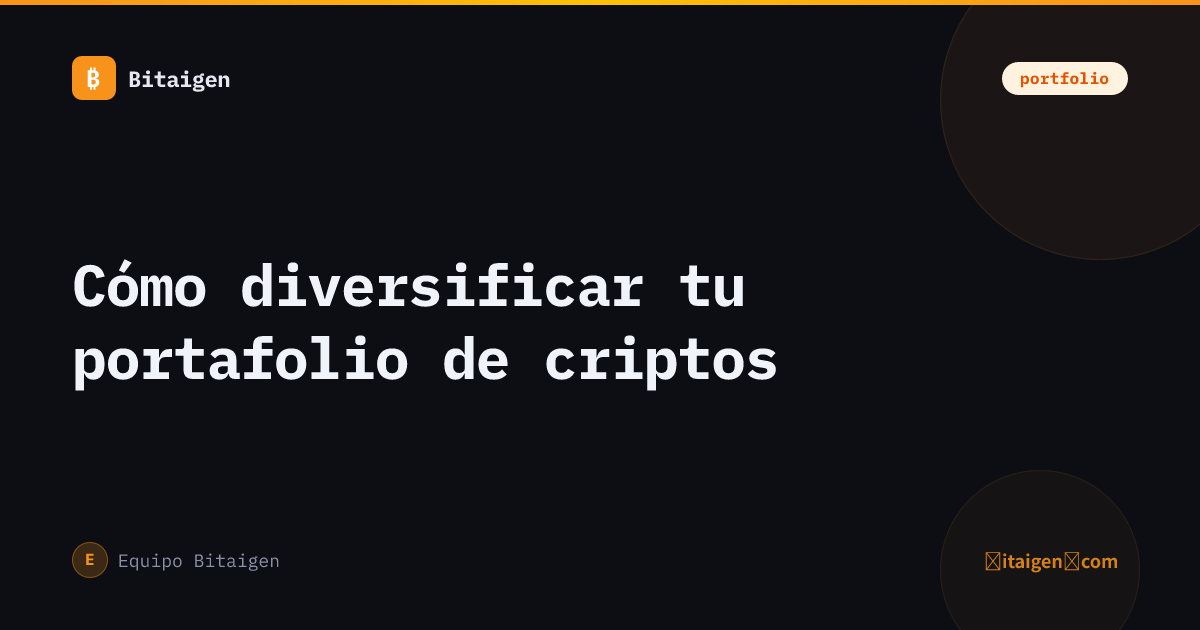 Cómo diversificar tu portafolio de criptos