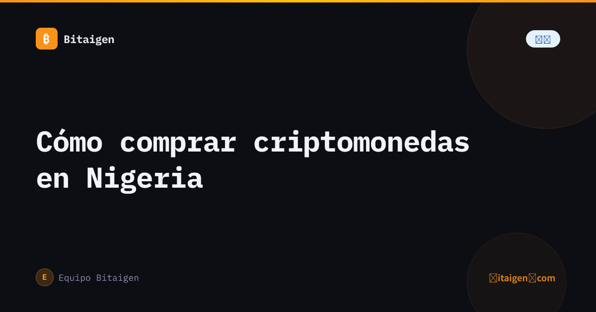 Cómo comprar criptomonedas en Nigeria