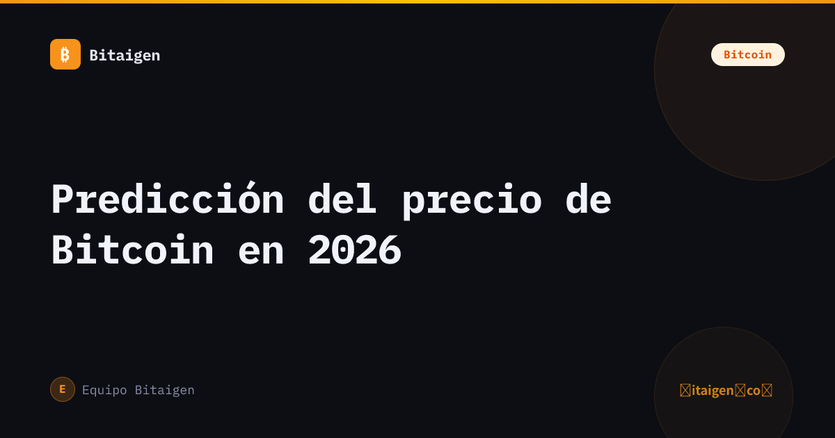 Predicción del precio de Bitcoin en 2026