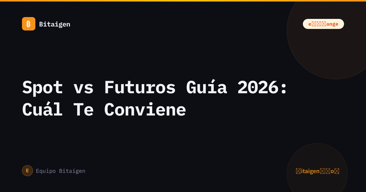 Spot vs Futuros Guía 2026: Cuál Te Conviene