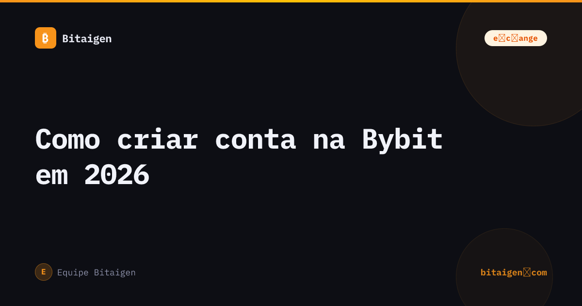 Como criar conta na Bybit em 2026