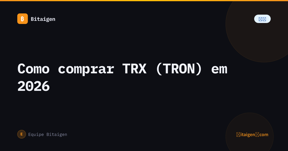 Como comprar TRX (TRON) em 2026