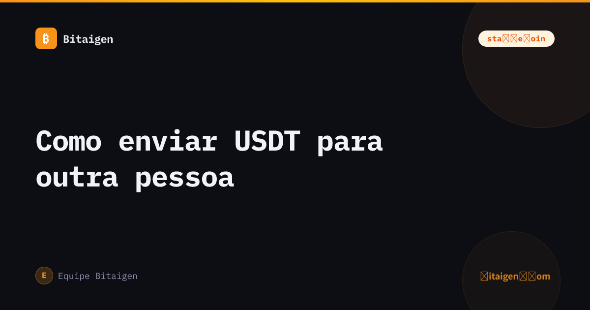 Como enviar USDT para outra pessoa