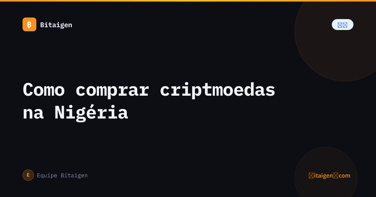 Como comprar criptmoedas na Nigéria