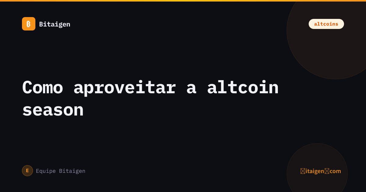 Como aproveitar a altcoin season
