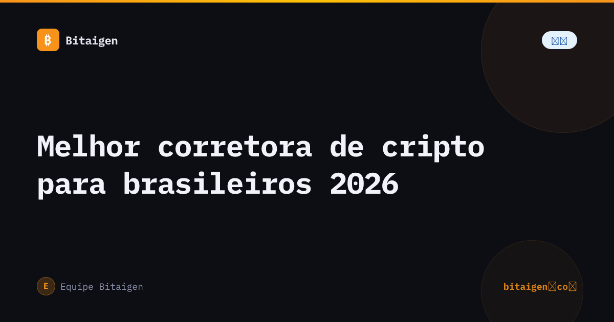Melhor corretora de cripto para brasileiros 2026