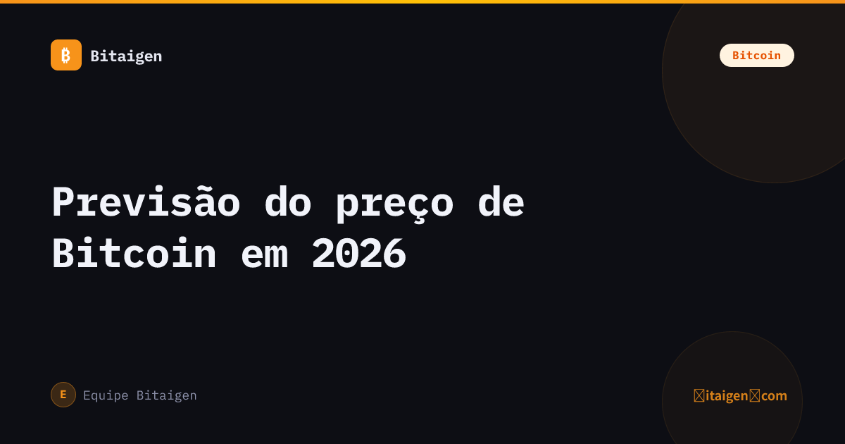 Previsão do preço de Bitcoin em 2026